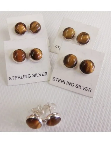 Boucles d'oreilles pouce oeil de tigre