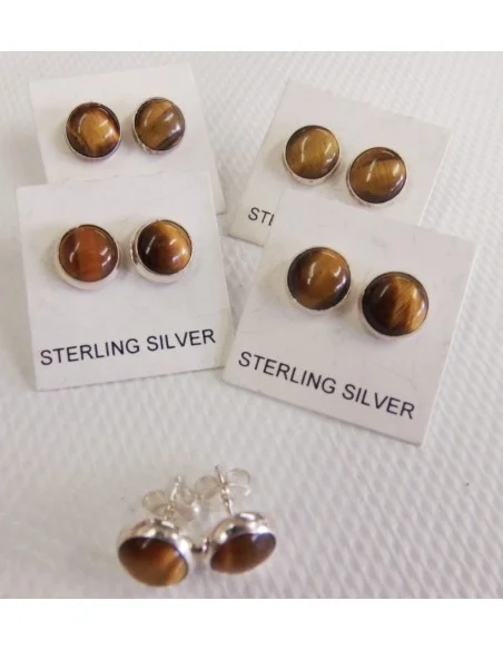 Boucles d'oreilles pouce oeil de tigre Boucles d'oreilles pouce oeil de tigre