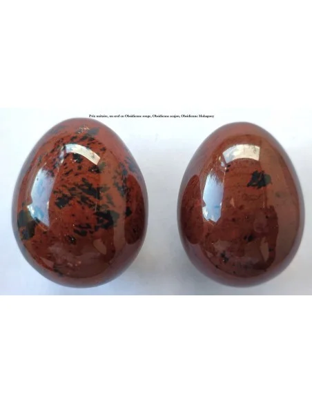 Oeuf Obsidienne acajou