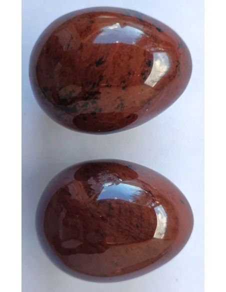 Oeuf Obsidienne acajou