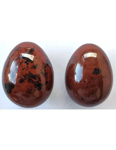 Oeuf Obsidienne acajou