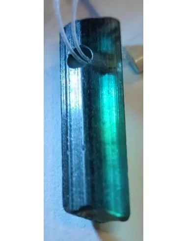 Tourmaline bleue gemme percée