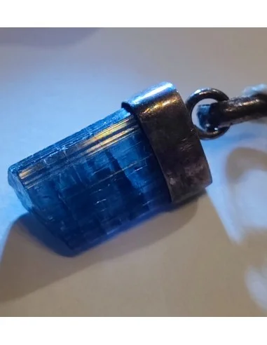 Indigolite pendentif montée en argent