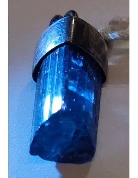 Indigolite pendentif montée en argent