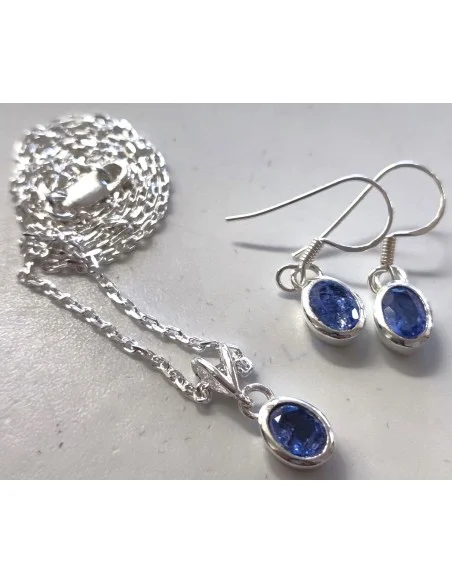 Parure Tanzanites gemmes argent