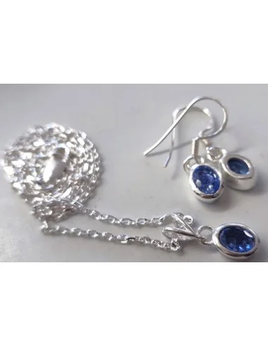 Parure Tanzanites gemmes argent