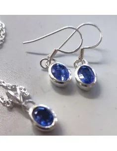 Parure Tanzanites gemmes argent 2