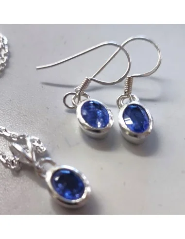 Parure Tanzanites gemmes argent