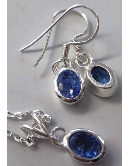 Parure Tanzanites gemmes argent