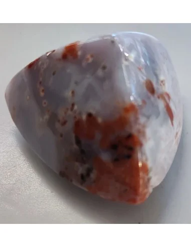 Calcedoine rouge polis