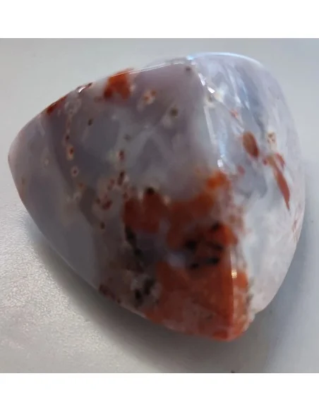 Calcedoine rouge polis