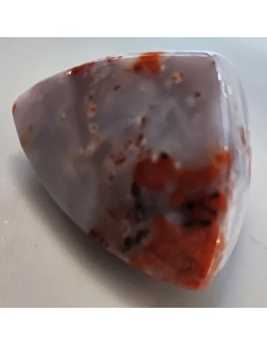 Calcedoine rouge polis