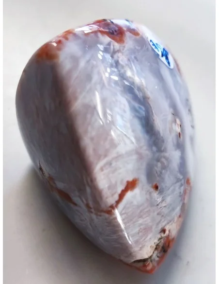 Calcedoine rouge polis