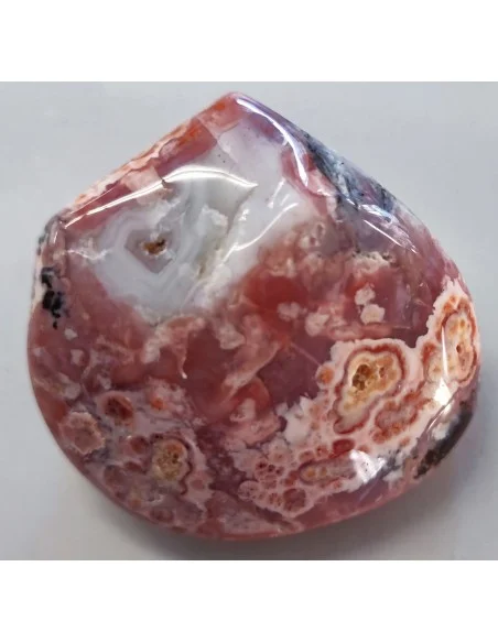 Galet Calcedoine rouge polie