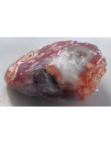 Galet Calcedoine rouge polie