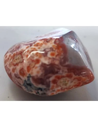 Galet Calcedoine rouge polie