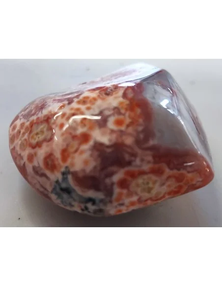 Galet Calcedoine rouge polie