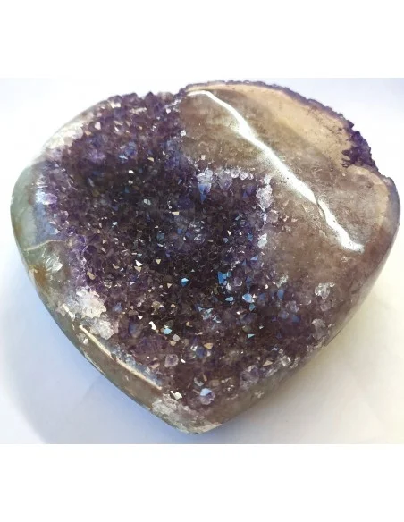 Coeur amethyste géode
