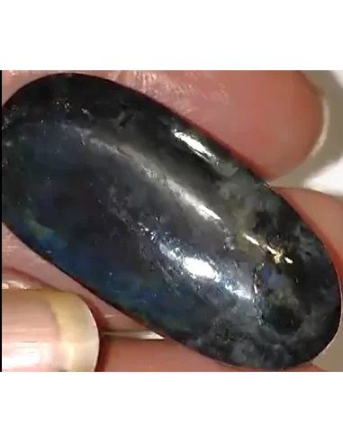 Pendentif spectrolite percée ovale