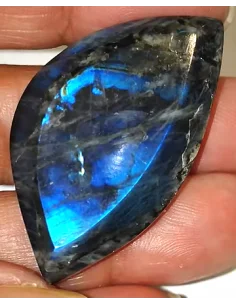 Spectrolite forme de feuille pendentif