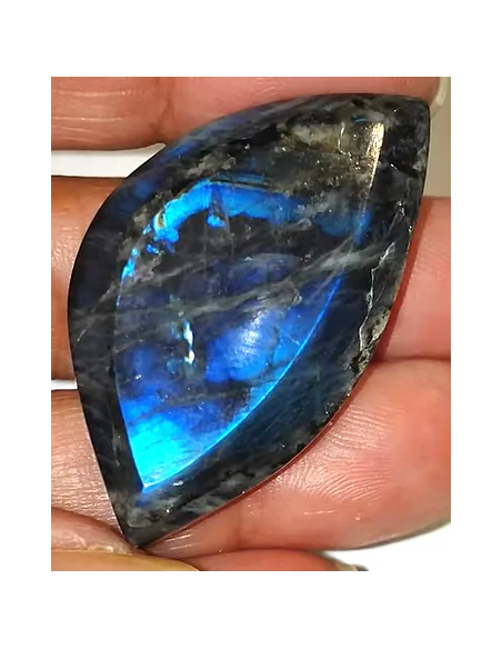 Spectrolite forme de feuille pendentif