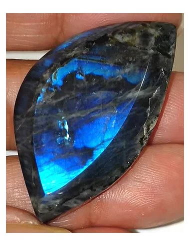 Spectrolite forme de feuille pendentif