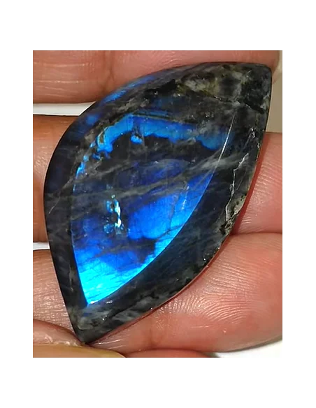 Spectrolite forme de feuille pendentif