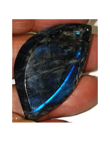 Spectrolite forme de feuille pendentif