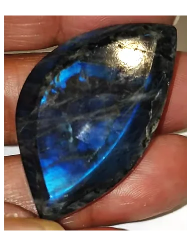 Spectrolite forme de feuille pendentif