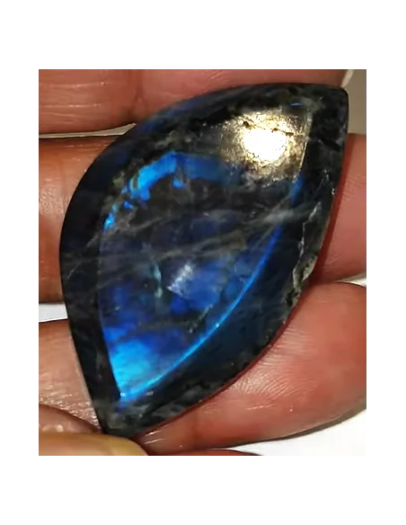 Spectrolite forme de feuille pendentif