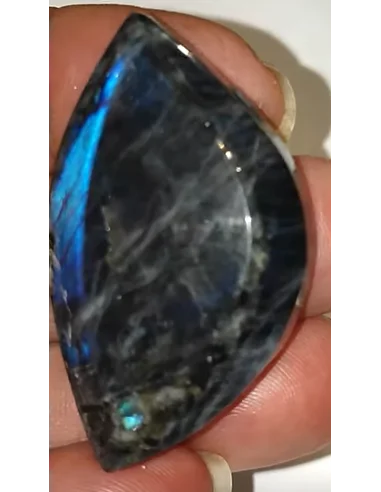 Spectrolite forme de feuille pendentif