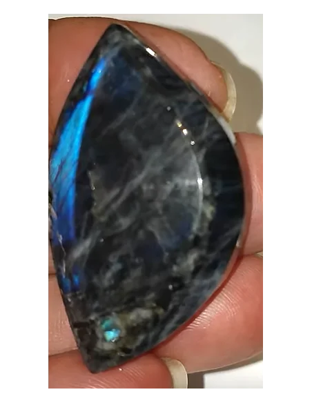 Spectrolite forme de feuille pendentif