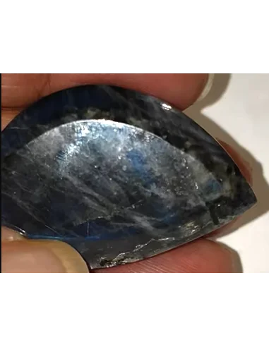 Spectrolite forme de feuille pendentif