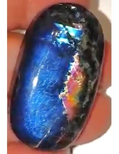 Pendentif Spectrolite forme ovale 4cm