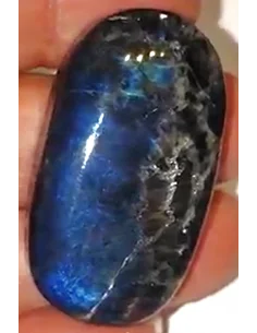 Pendentif Spectrolite forme ovale 4cm 2