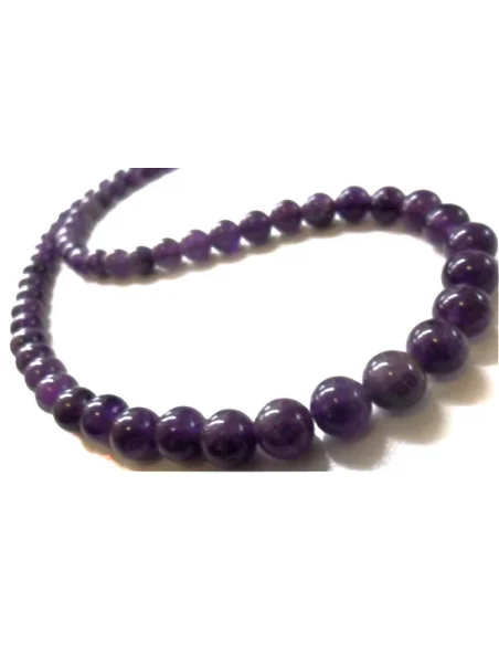 Collier Amethyste 6mm