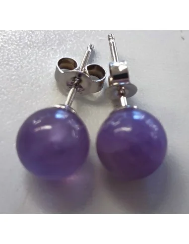 Amethyste claire 8mm boucles d'oreilles pouces...