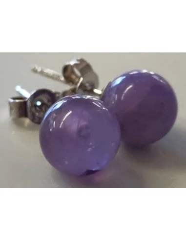 Amethyste claire 8mm boucles d'oreilles pouces...