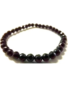 Spinelle noire 5mm bracelet femme