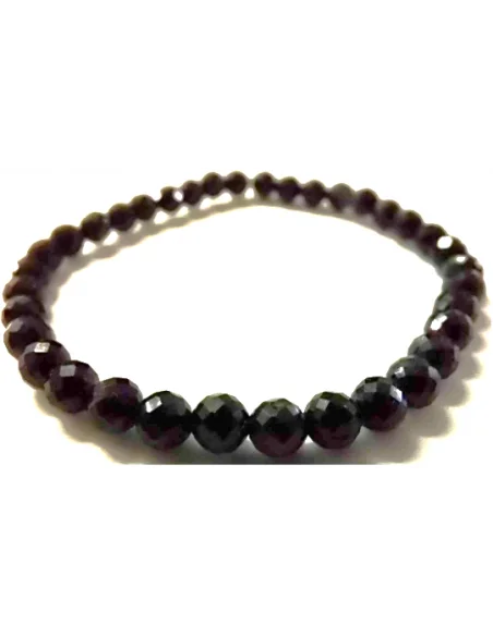 Spinelle noire 5mm bracelet femme