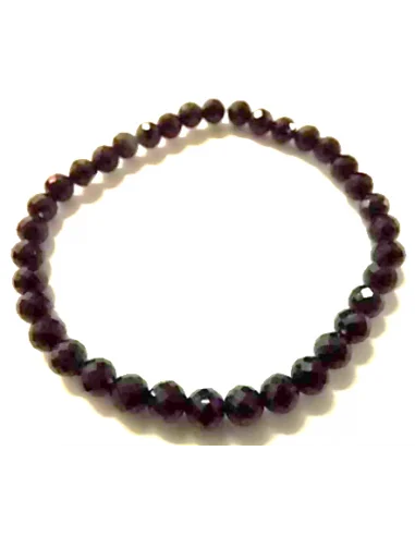 Spinelle noire 5mm bracelet femme
