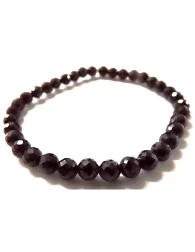 Spinelle noire 5mm bracelet femme