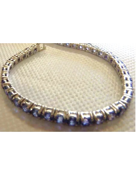 Tanzanite gemme bracelet argent