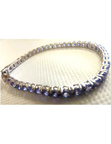 Tanzanite gemme bracelet argent