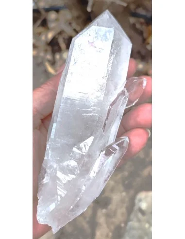 Pointe quartz, cristal de roche 13,6cm