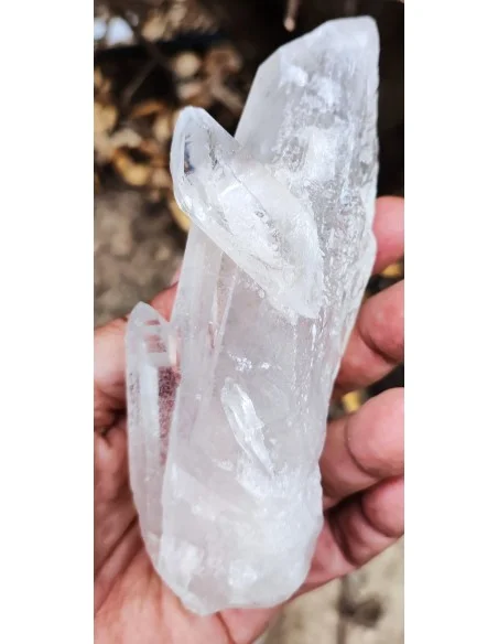 Pointe quartz, cristal de roche 13,6cm