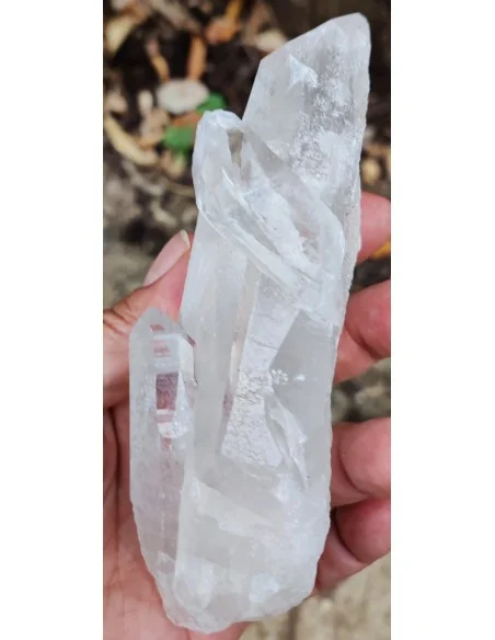 Pointe quartz, cristal de roche 13,6cm
