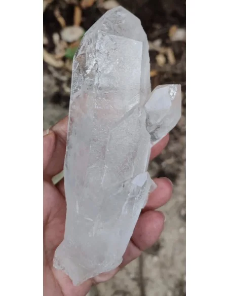 Pointe quartz, cristal de roche 13,6cm