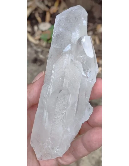 Pointe quartz, cristal de roche 13,6cm