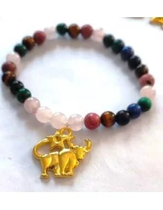 Bracelet pierres signe Zodiaque Taureau